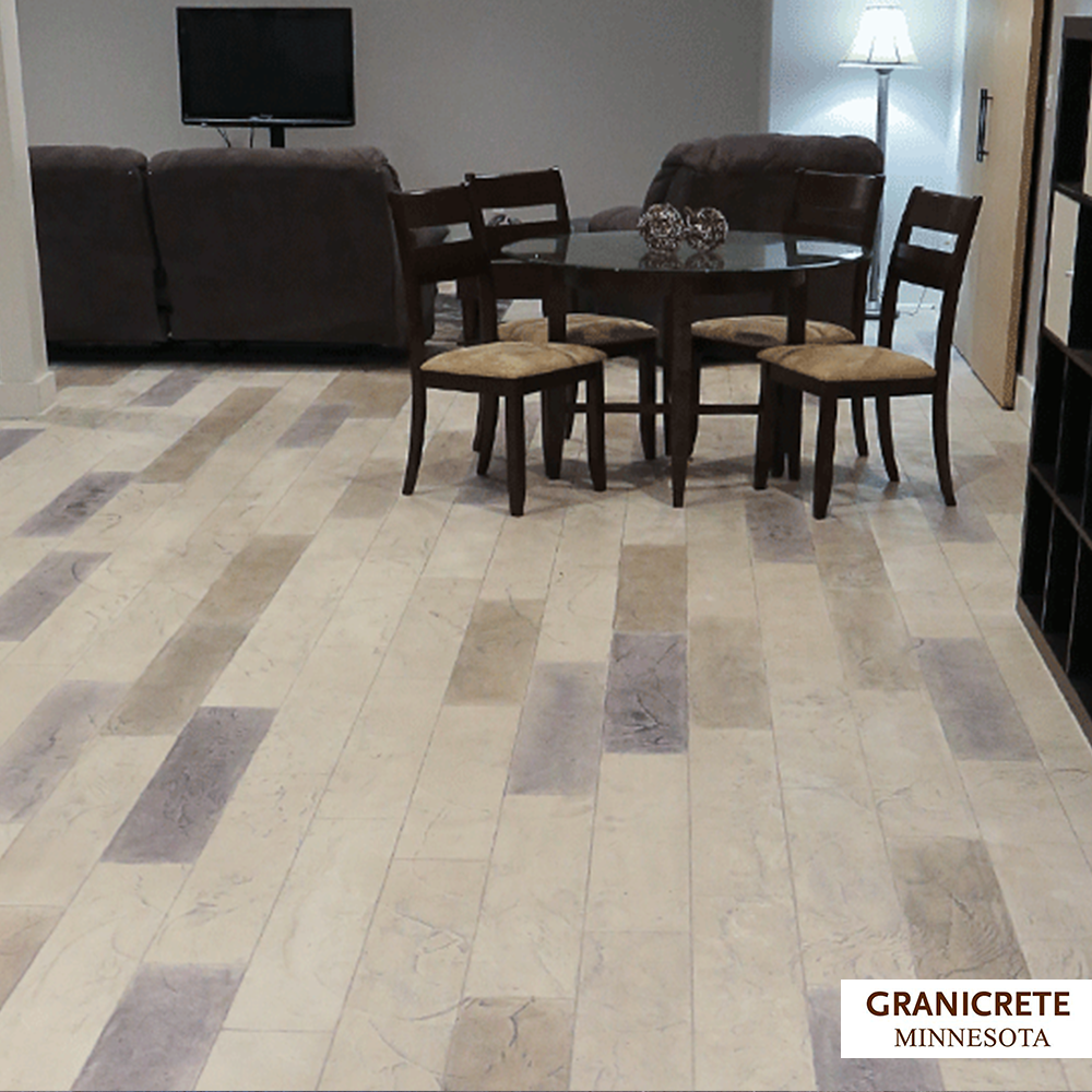 Wood-Inspired Basement Flooring